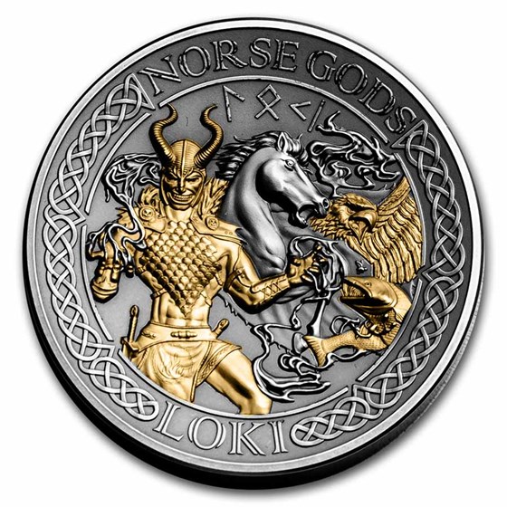 2022 Cook Islands 2 oz Silver High Relief Norse Gods: Loki 2022 Cook Islands 2 oz Silver High Relief Norse Gods: Loki